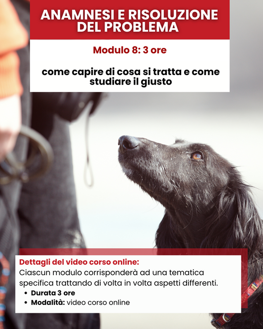 Mod 8 - ANAMNESI E RISOLUZIONE DEL PROBLEMA: come capire di cosa si tratta e come studiare il giusto